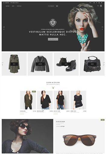 Shop with category slider